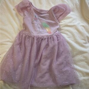 Cat & Jack Lavender Toddler Dress with Glitter Accents